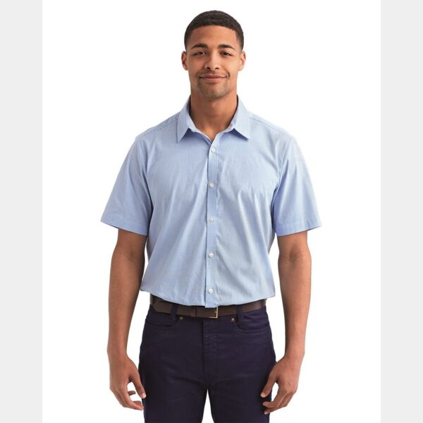 Men's Microcheck Gingham Cotton Shirt Thumbnail