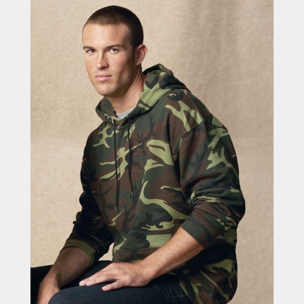 Camo Pullover Fleece Hoodie Thumbnail