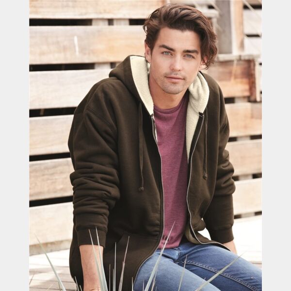 Sherpa-Lined Full-Zip Hooded Sweatshirt Thumbnail