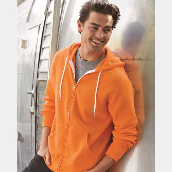 Lightweight Full-Zip Hooded Sweatshirt Thumbnail