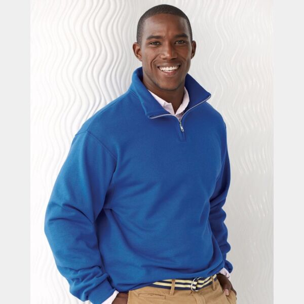 Nublend® Cadet Collar Quarter-Zip Sweatshirt Thumbnail