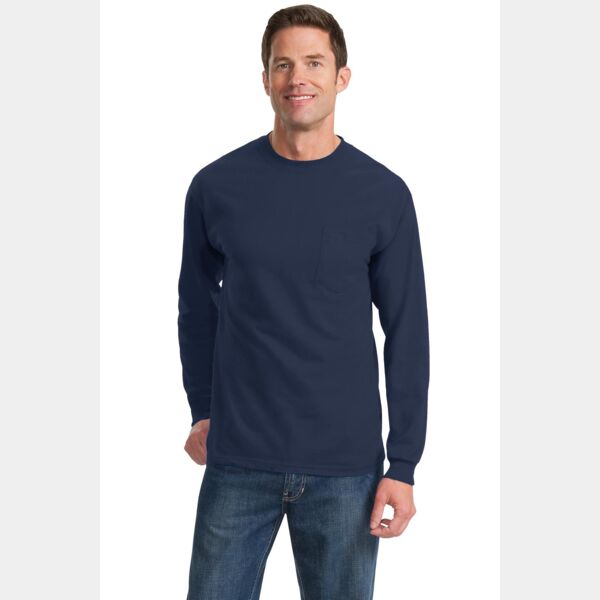 Port & Company Long Sleeve Essential Pocket Tee PC61LSP Long Sleeve Essential Pocket Tee Thumbnail