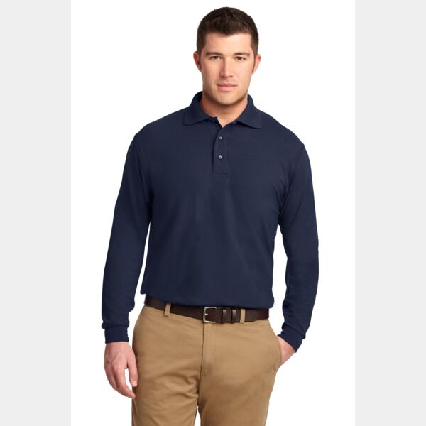 Port Authority Tall Silk Touch Long Sleeve Polo TLK500LS Tall Silk Touch Long Sleeve Polo Thumbnail