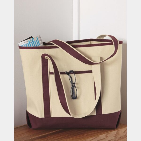 Q-Tees 34.6L Large Canvas Deluxe Tote Q1500 34.6L Large Canvas Deluxe Tote Thumbnail