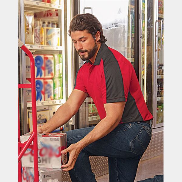 Short Sleeve Performance Knit Two Tone Polo Thumbnail