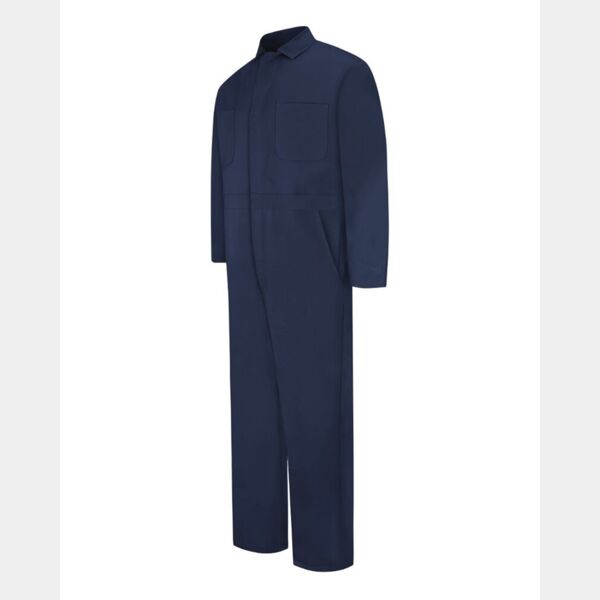 Snap-Front Cotton Coveralls Long Sizes Thumbnail