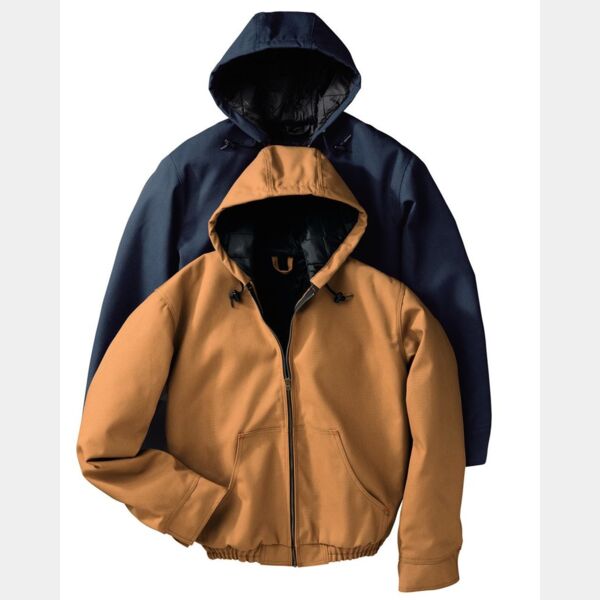 Blended Duck Zip-Front Hooded Jacket Thumbnail