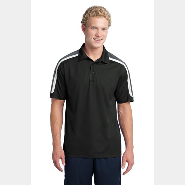 Sport Tek Tricolor Shoulder Micropique Sport Wick ® Polo ST658 Tricolor Shoulder Micropique Sport Wick ® Polo Thumbnail