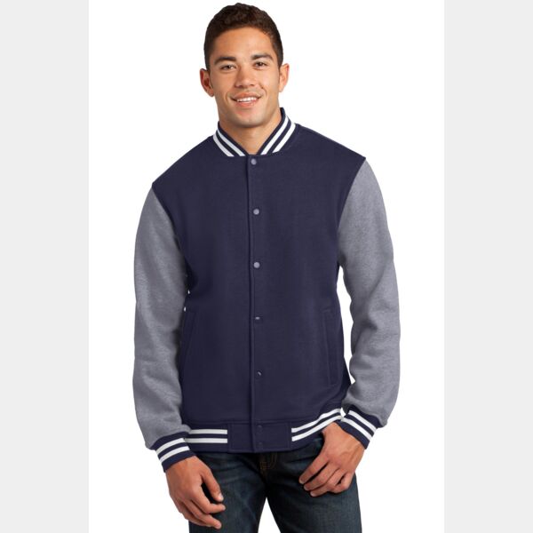Sport Tek Fleece Letterman Jacket ST270 Fleece Letterman Jacket Thumbnail