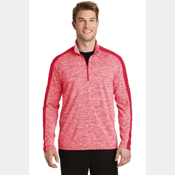 Sport Tek PosiCharge ® Electric Heather Colorblock 1/4 Zip Pullover ST397 PosiCharge ® Electric Heather Colorblock 1/4 Zip Pullover Thumbnail