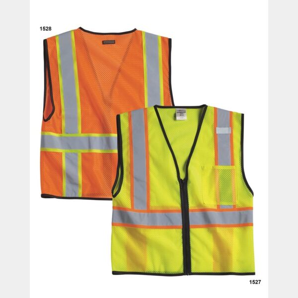 Economy Contrasting Vest with Zippered Front Thumbnail