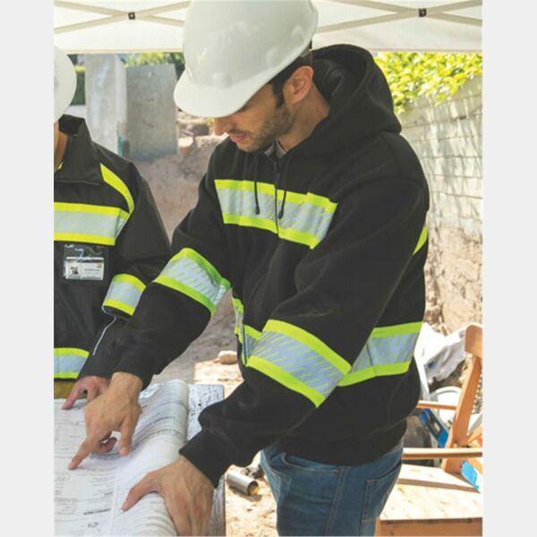 Kishigo EV Series® Enhanced Visibility Full-Zip Hooded Sweatshirt B310-313 EV Series® Enhanced Visibility Full-Zip Hooded Sweatshirt Thumbnail