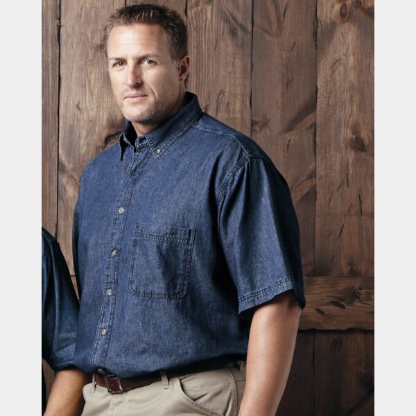 Denim Short Sleeve Shirt Tall Sizes Thumbnail