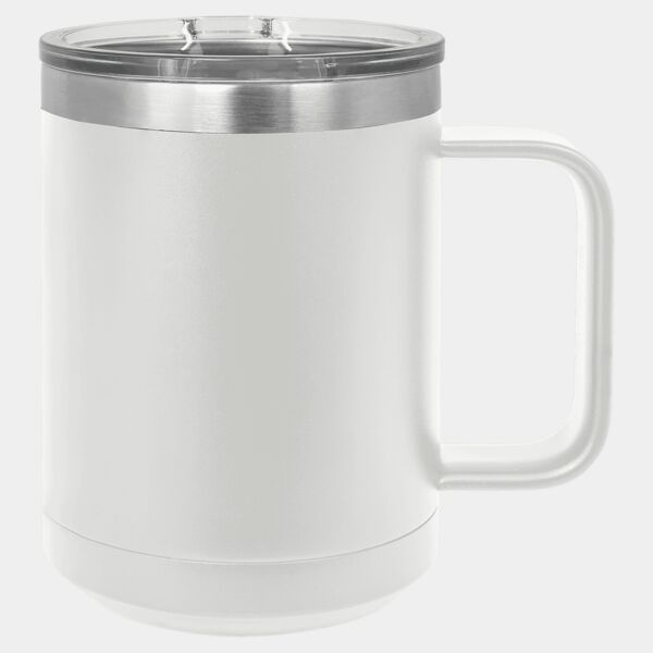 Polar Camel 15 oz. White Vacuum Insulated Mug with Slider Lid Thumbnail