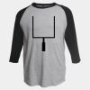 Unisex Fine Jersey Raglan T-Shirt Thumbnail