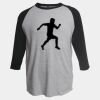 Unisex Fine Jersey Raglan T-Shirt Thumbnail