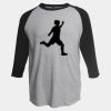 Unisex Fine Jersey Raglan T-Shirt Thumbnail